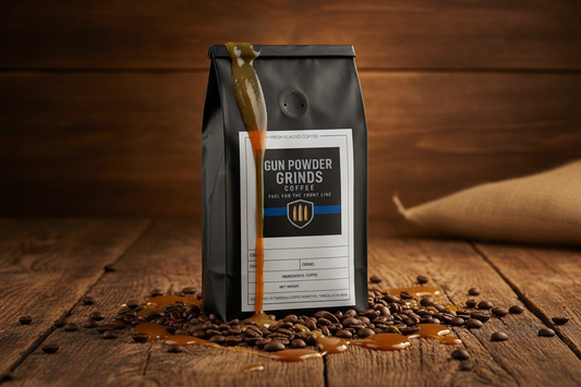 Gun Powder Grinds Caramel with caramel sauce