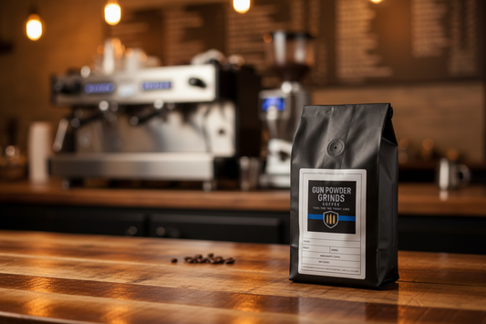 Gun Powder Grinds Tanzania in coffee shop