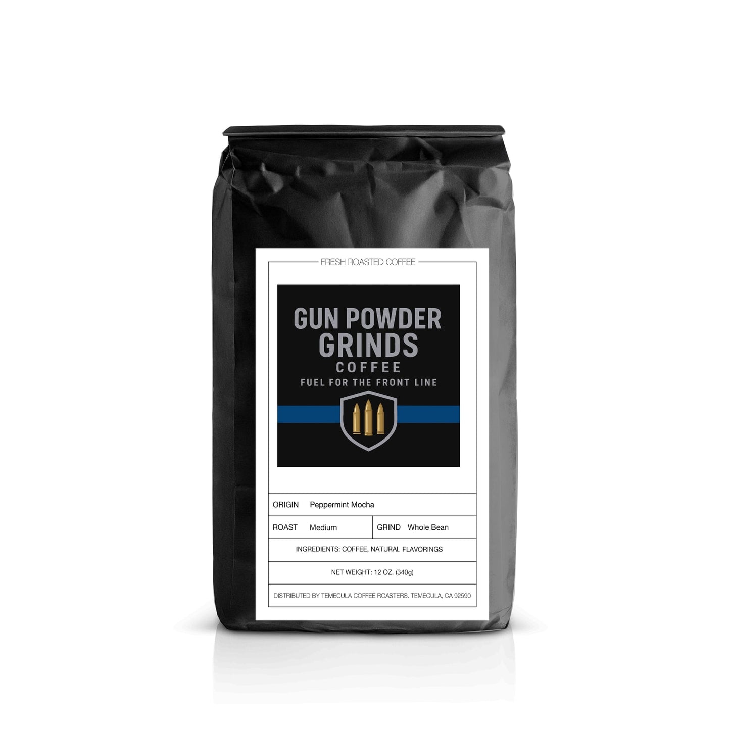 Peppermint Mocha flavored coffee bag
